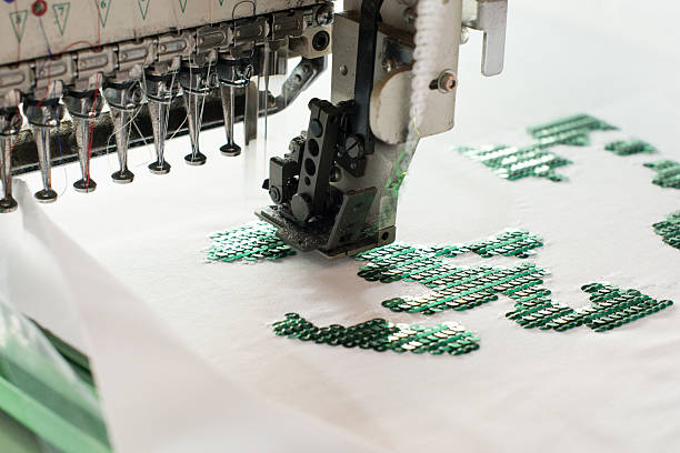 a special machine that sews sequins on textile