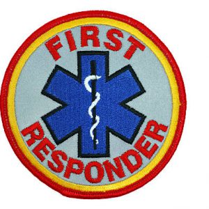 First Responder emergency personnel patch for uniform.